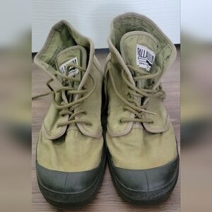 Palladium Men's Olive and Khaki Boots